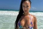 杰伦-格林携40岁老Baby与小贾及其女友场边观战飞翼VS火花